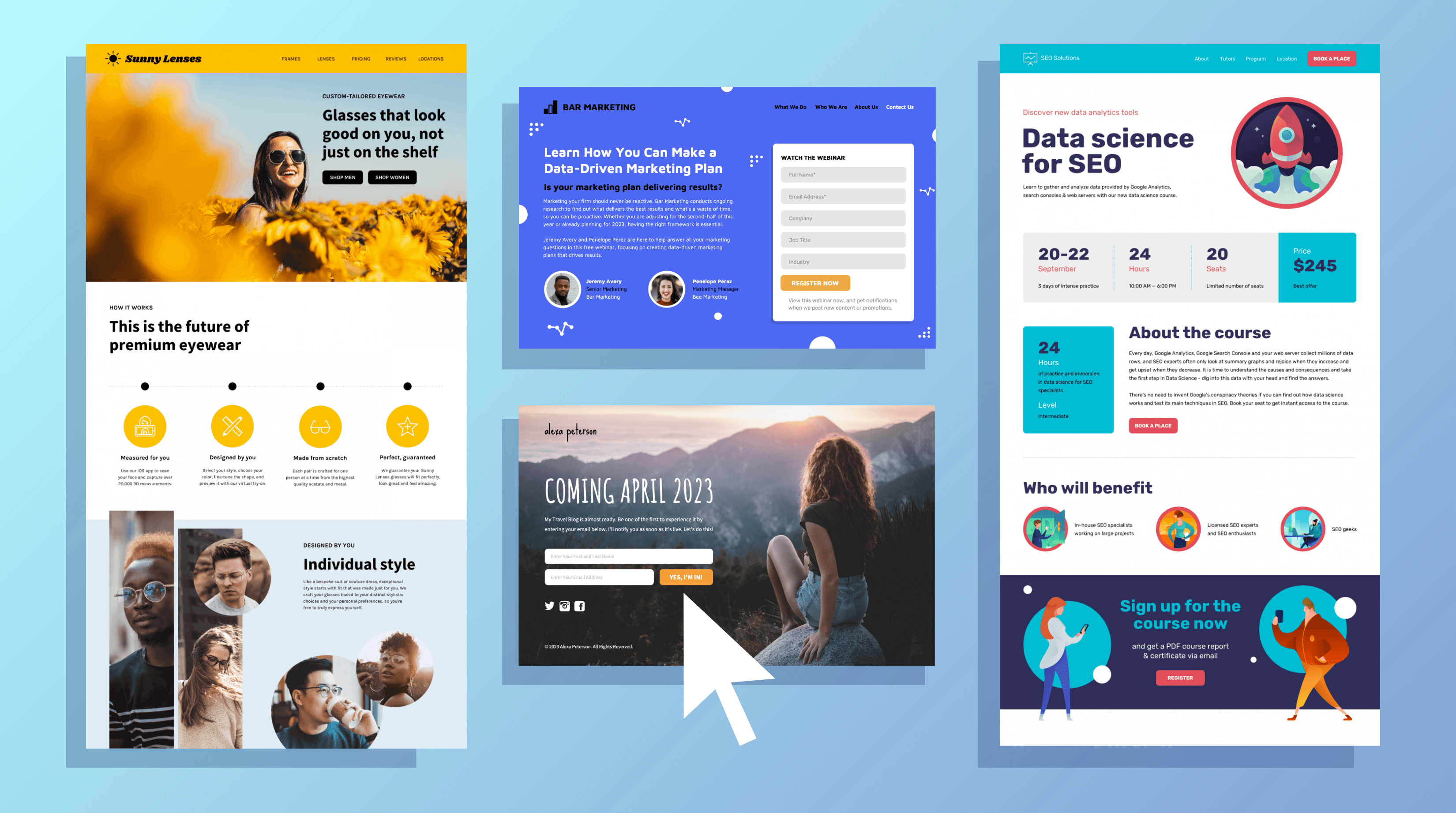 Landing page profesional para emprendedores en Caracas